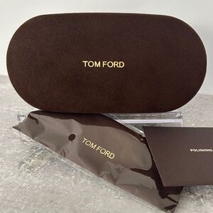 TOM FORD Elegant Eyewear Hard Case, Brown NEW
